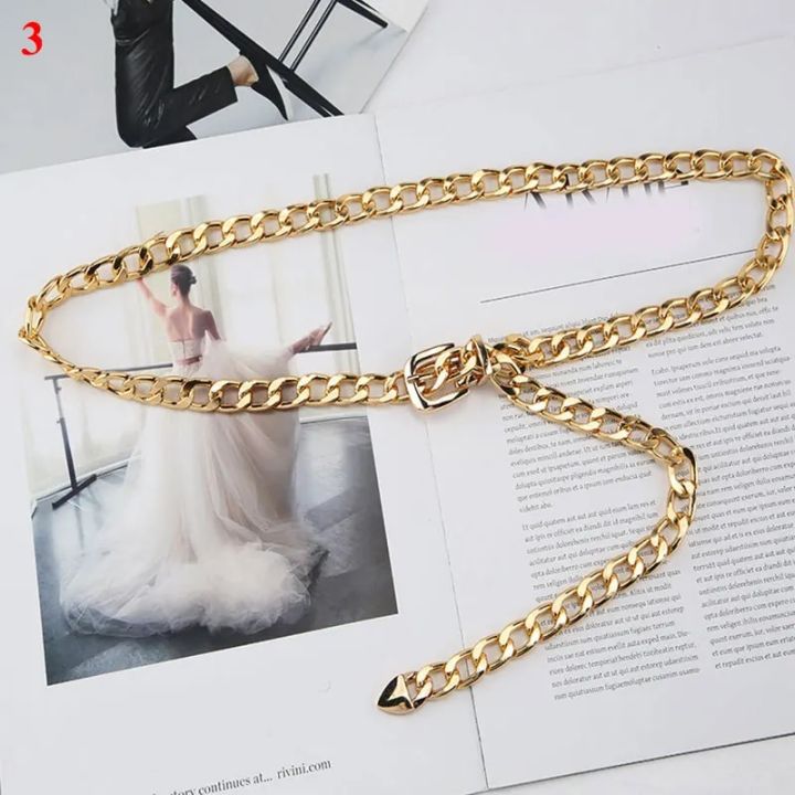 Gold Silver Metal Chain Women Belt Waist Chain Dress Jeans Cool