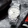 CHRONOS Men's Business Leisure Quartz Watch Minimalist Fashion Calendar Analog Stainless Steel Wrist Watch.