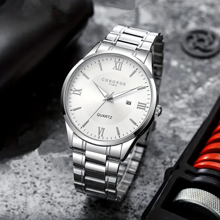 CHRONOS%20Men's%20Business%20Leisure%20Quartz%20Watch%20Minimalist%20Fashion%20Calendar%20Analog%20Stainless%20Steel%20Wrist%20Watch%20-%20Image%203