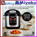 Miyako Electric Pressure Cooker With 8 Cooking Setup | 5 Litre. 
