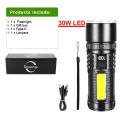 1000000 Lumens 500W NEW Wick Powerful Flashlight Rechargeable Tactical Flash Light Long Range 3000M Search Lamp With Side Light. 