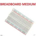 Breadboard Medium Size Solderless White Prototype Test Circuit Board Plug-in 400 Tie Points Pin For Arduino Project Board DIY. 