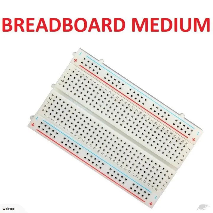 Breadboard Medium Size Solderless White Prototype Test Circuit Board Plug-in 400 Tie Points Pin For Arduino Project Board DIY
