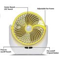 Jy super 1880 fan lithium rechargeable mini table fan with LED light. 