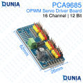 PCA9685 16 Channel 12 Bit PWM Servo Driver Board I2C Interface. 