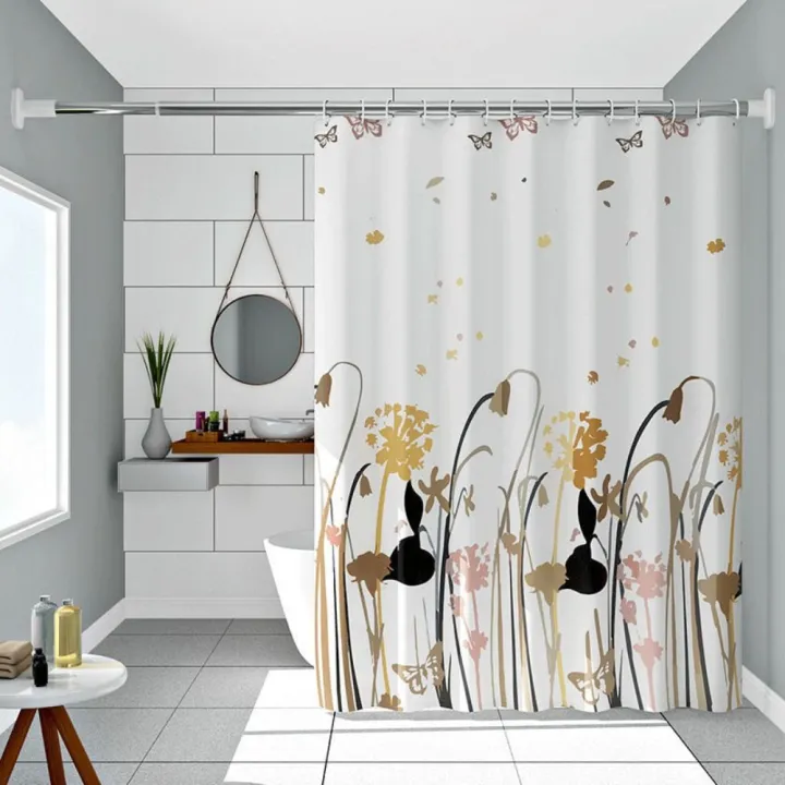 Leaves%20With%20Hook%20Shower%20Curtains%20Waterproof%20Mildew%20Proof%20Bathroom%20Curtains%20Green%20%20Pattern%20Thicker%20Partition%20Curtain%20Home%20Decoration%20-%20Image%203