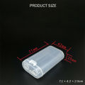 Plastic Tube 2-Section 18650 Battery Box Lithium Battery Holder Storage Box Case. 