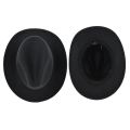 (NEW)Black Cowboy Hat Jazz Knight Hats Felt Hats With Bull Shaped Decor Grassland Country Hat Sombrero.