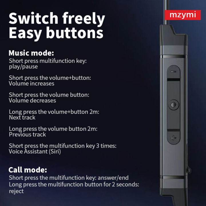mzymi%20BS09%20ENC%20Earphone%20Neckband%20Sport%20Running%20InEar%20Headphone%20Bluetooth5.3%20HiFi%20Stereo%20Headset%20200H%20Standby%20For%20XIAOMI%20-%20Image%205