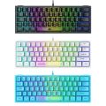 K61 RGB Wired Keyboard 60 Percent 62 Keys Ergonomic Gaming Keyboard Ultra-Compact Mini Keyboard Multiple Modes For Laptop PC.