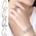 1 Pc 4 Colors Transforming Bracelet Ring 2-In-1 Adjustable Retractable For Women Banquet Daily Wear Jewelry. 