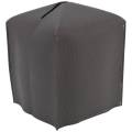 PU Leather Square Tissue Box Holder - Decorative Holder-White.