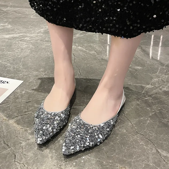 Glittering%20fairy%20style%20evening%20toe%20sandals%202024%20summer%20new%20sequined%20pointed%20toe%20back%20hollow%20flat%20slippers%20women%20-%20Image%204