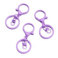 St.kunkka 5pcs 30x68mm Alloy Painted Figure Eight Three-Piece Key Chain For DIY Key Jewelry Making. 
