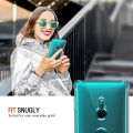 For Sony Xperia XZ3 Back Cover Shockproof Transparent Soft TPU Silicone Protector Phone Case with Shock Absorption Bumper Corners. 