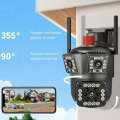V380 Pro Wifi Camera REAL THREE CAMERA Three Lens MOBILE THREE SCREEN Two Way Audio Ptz Outdoor Security Network Three Screens IP Wireless Surveillance Camera OUT DOOR NIGHT VISION. 