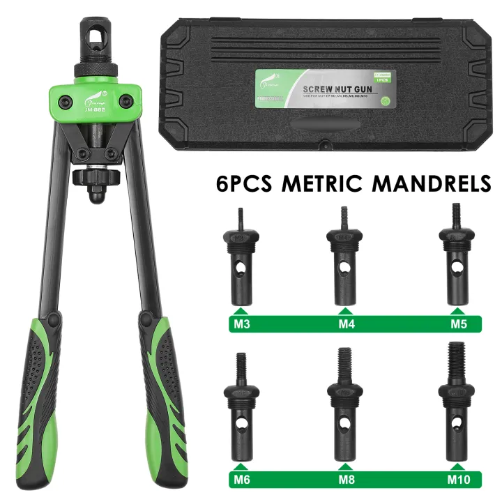 Hand%20Rivet%20Nut%20Tool%20Riveting%20Tool%20Rivet%20Nut%20Setter%20with%206%20Metric%20Mandrels%20of%20and%20Molded%20Carrying%20Case%20-%20Image%207