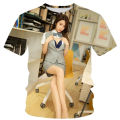 Summer men's T-shirt 3D print anime sex beauty cartoon pattern custom short-sleeved tops oversized tee tshirt man clothing. 