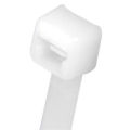 12 Inch (Pack Of 100) White Nylon Zip Wire Wrap Heavy Duty Self Locking Plastic Cable Ties - Multi Plug. 