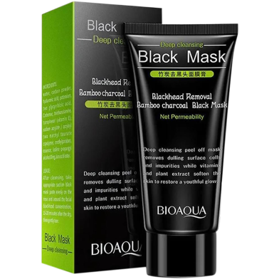 BIOAQUA Bamboo Charcoal Purifying Peel-off Black Mask Blackhead Remover Acne Treatments Face Care Sunction Deep Cleansing-60gm