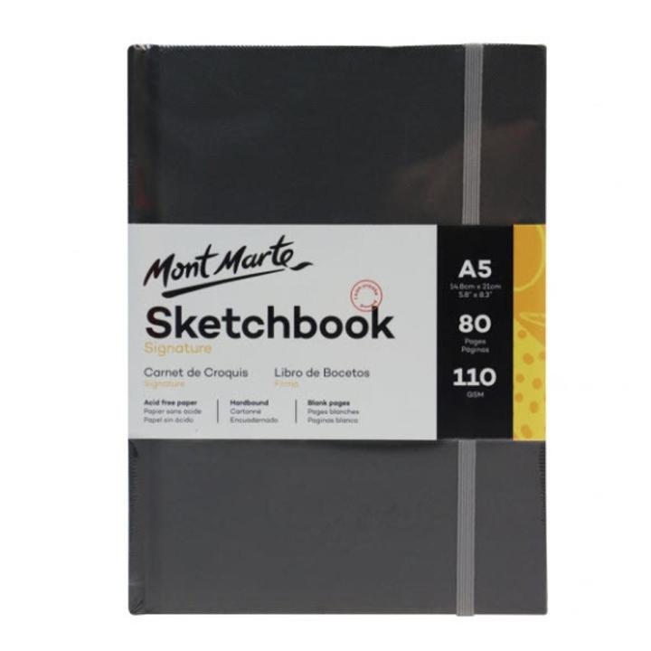 Mont Marte Sketch Book Hardbound A5 110gsm 80 Sheet