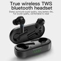 A31 TWS Bluetooth Earphone Wireless Headset Earphone Sport Headphone with Charging Bin - Black. 