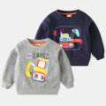 Children's sweatshirt 2021 new boys' digging truck printed sweatshirt baby pullover sports top tide one piece dropshipping.