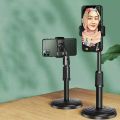 Desktop Mobile Phone Holder Stand 360Â° Rotate For Live Streaming Shoot Youtube Tik Tok Video Round Base  Smartphone - Mobile Stand - Mobile Stand. 
