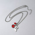 【DIV MALL】(NEW)2020 Ladybug Cat Noir Necklaces Friends Choker Half Heart Girl Friendship Love Gift.
