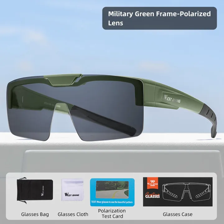 WEST%20BIKING%20Cycling%20Sunglasses%20Flip%20Up%20Photochromic/Polarized%20Lens%20Sunshades%20Glasses%20MTB%20Road%20Bike%20Fit%20Over%20Driving%20Goggles%20-%20Image%207