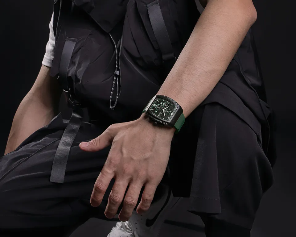 NAVIFORCE 8025 Quartz Colorful Silicone with Square Case