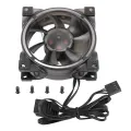 80mm PWM 5V ARGB Case Fan MFDB Hydraulic Bearing PWM Intelligent Temperature Control 800‑2500RPM 7 Blades PC Case Fan. 