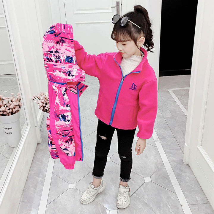 new%20Children%20Polar%20Fleece%20Jacket%20baby%20boy%20Girl%20Sport%20Kids%20Coat%202pcs%20Hooded%20Waterproof%20Windbreaker%20clothing%20Autumn%20Winter%20clothes%20-%20Image%204