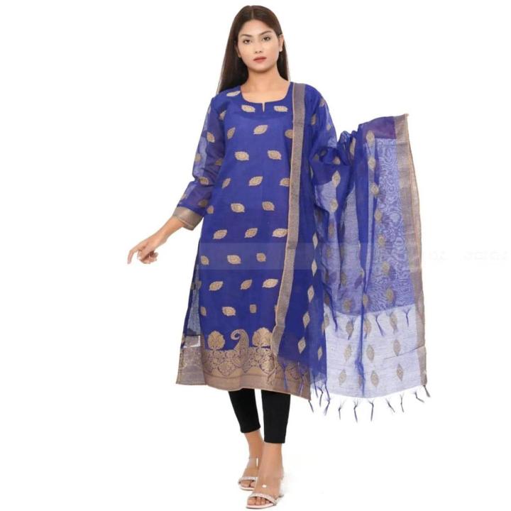 মহিলাদের জন্য জামদানি কাতান 2 পিস কামিজ-মেয়েদের জন্য পোশাক - 315277814