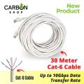 30 Meter Cat 6 Gigabit Ethernet Cable Network Cable LAN Adapter Internet Copper Twisted Wire LAN Cable Plug Connector for Laptop Mac PC WIFI CC Camera Smart TV Box Android. 