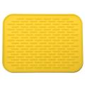 Normal Holder Mat Silicone Kitchen Trivet Pot Tray Straightener Heat Non-slip Resistant Yellow.