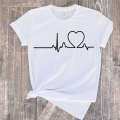 LOVE HEART BEAT Special New Design Summer & Casual White Short / Half sleeves Export Quality Best selling T shirt For Men.
