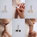 5pcs Women's Scarf Pins With Pearl And Metal Decorations, Hijab Pins.