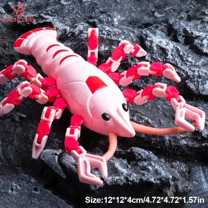 Ocean Life Underwater World Model Australian Lobster Mantis Shrimp Crab Clown Fish Kids Plastic Animals Toys Aquarium Decor Set