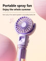 Portable Handheld Spray Fan,Water Spray Mist Fan,Student Dormitory Mini Fan,Outdoor Cooling Tools,Summer Supplies. 