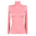 Real Shot Fashion Turtleneck Hot Girl Top Women's Slim Fit Slimming Sexy Micro Transparent All-Match Long Sleeve T T-shirt. 