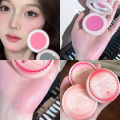 Peach Pink Nude Blush Cream Matte Natural Beauty Monochrome Cream Blusher Kawaii Korean Makeup Easy To Wear Cheek Cosmetics Tool.