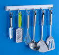 6 stainless steel kitchen hangers with hooks. 
