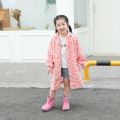Children's raincoat with backpack space, Girls toddler one-piece long waterproof Jacket, windproof, and Snow proof Rain Coats. 