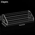 Transparent Display Stand Makeup Organizer Cosmetic Display Box Desktop Storage Rack Cosmetic Lipstick Storage Riser Shelves.