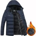 Fashion Hooded Winter Coat Men Thick Warm Mens Winter Jacket Windproof Gift For Father Husband Parka. 