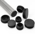 Round Plastic Blanking End Cap 12 14 16 19-76mm Chair Table Feet Cap Tube Pipe Insert Plugs Bungs Stoppers Decorative Dust Cover. 