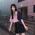 Early Autumn Fresh Top Harajuku Style Cute Lapel polo Student Fashion Korean Style Shirt ulzzang Short Sleeve T Women's T-shirt. 