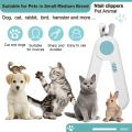 LED Light Pet Nail Clipper Professional Pet Cat Dog Nail Trimmer Cat and Dog Nail Cutters Animal Grooming Rabbit Nail Clippers with Cat Dog Nail File Grinder.