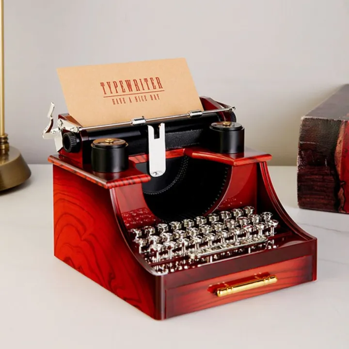 Type Writer Box Retro With Drawer Typewriter Music Box Cartoon Classical Old Typewriter ...